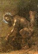 Diego de Carpio Christ gathering his clothes after the Flagellation Spain oil painting artist